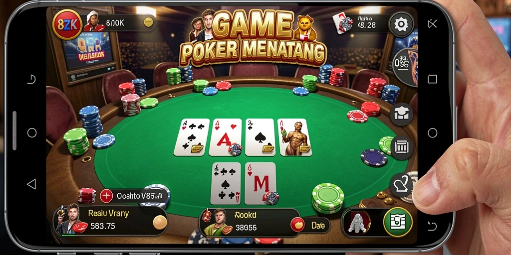 Tampilan gameplay Poker yang menarik dan interaktif di 8ZK.