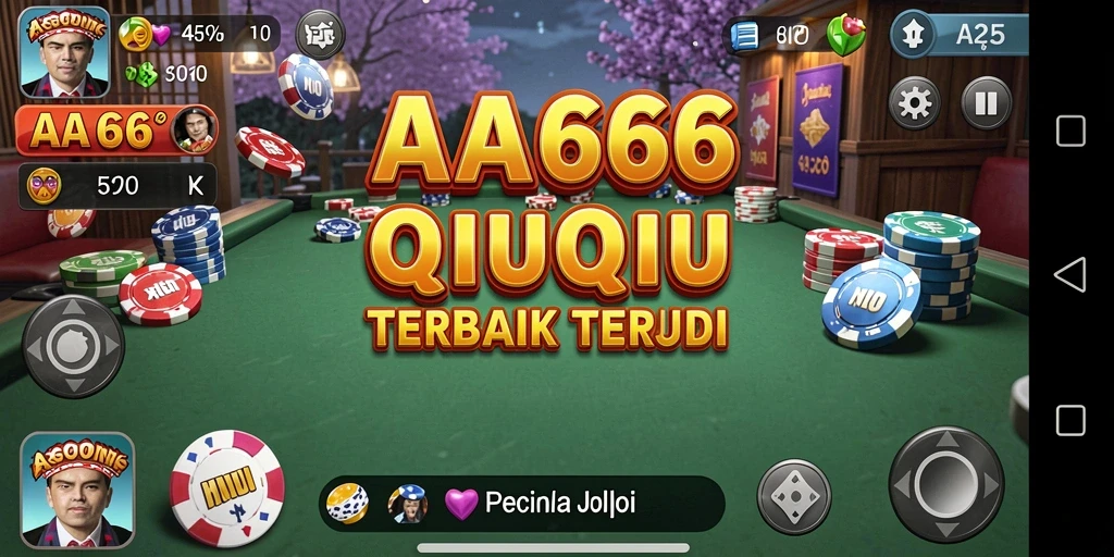 Tangkapan layar permainan QiuQiu yang seru di AA666.