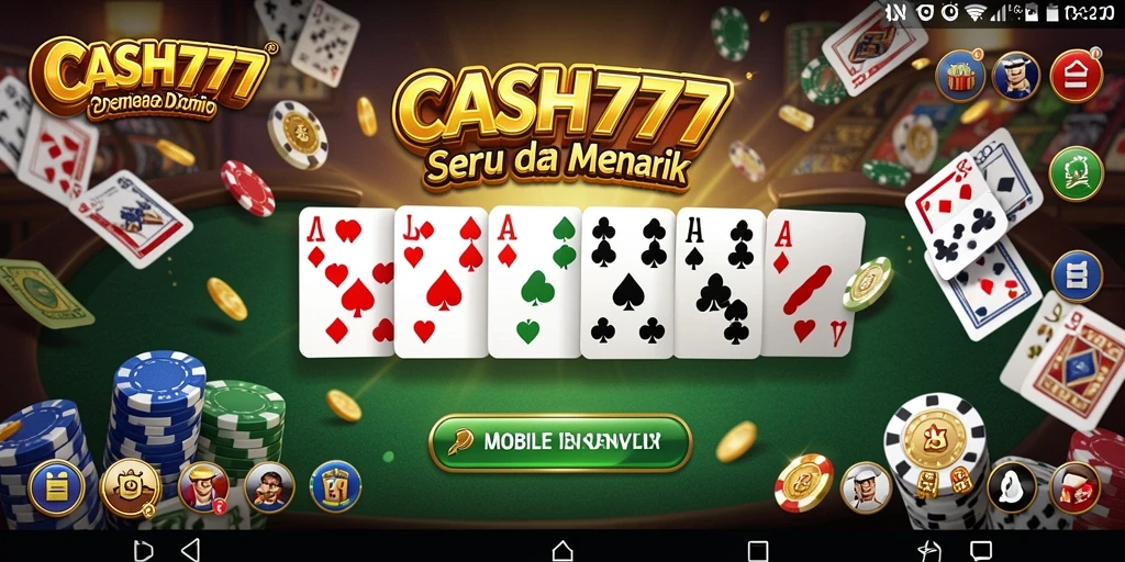 Tampilan gameplay seru dalam CASH777 dengan elemen Domino.