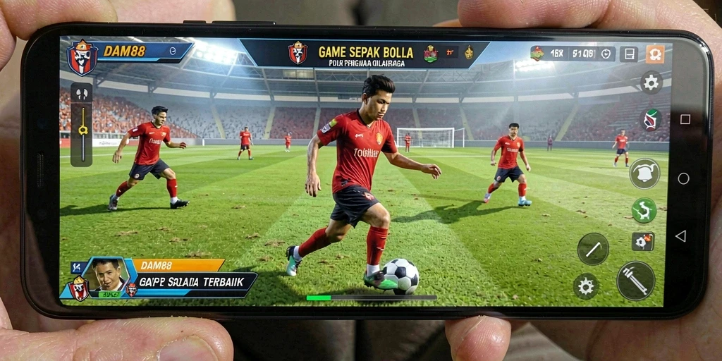 Tampilkan gameplay sepak bola yang menegangkan dan seru.
