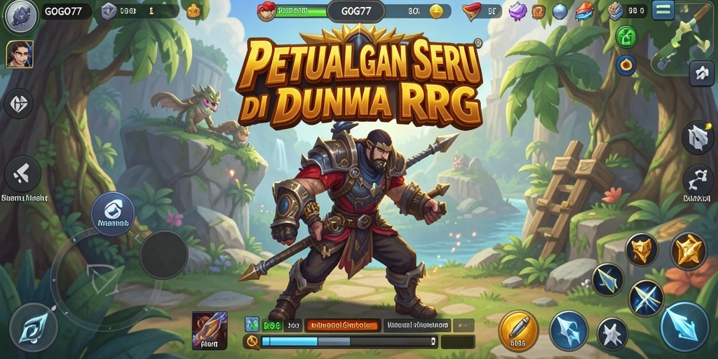 Screenshot GOGO77 menampilkan aksi seru gameplay RPG.