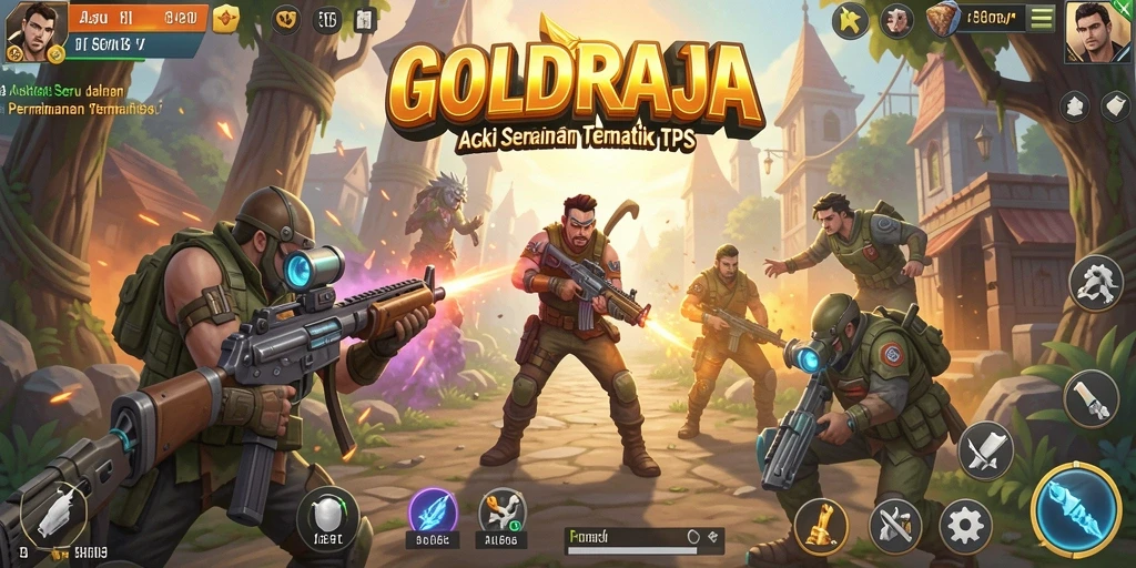 Tampilan gameplay seru dari GOLDRAJA yang penuh aksi dan strategi.