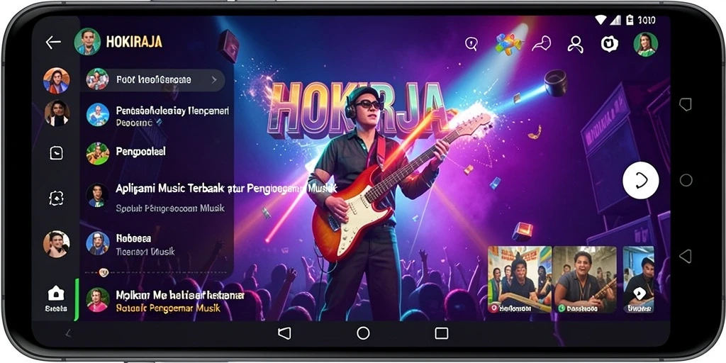 Gameplay HOKIRAJA menunjukkan keseruan berkaraoke dan bermain musik.
