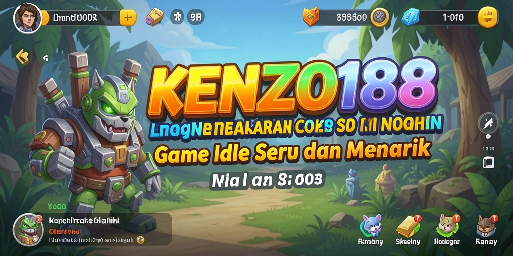 Tangkapan layar gameplay KENZO188 yang menarik dengan elemen Idle.