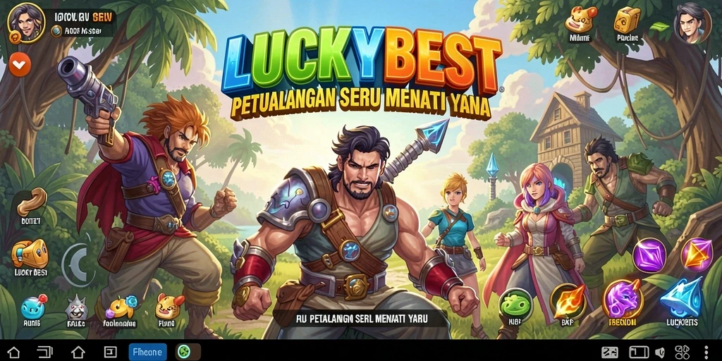 Tangkapan layar gameplay LUCKYBEST menampilkan petualangan mendebarkan.