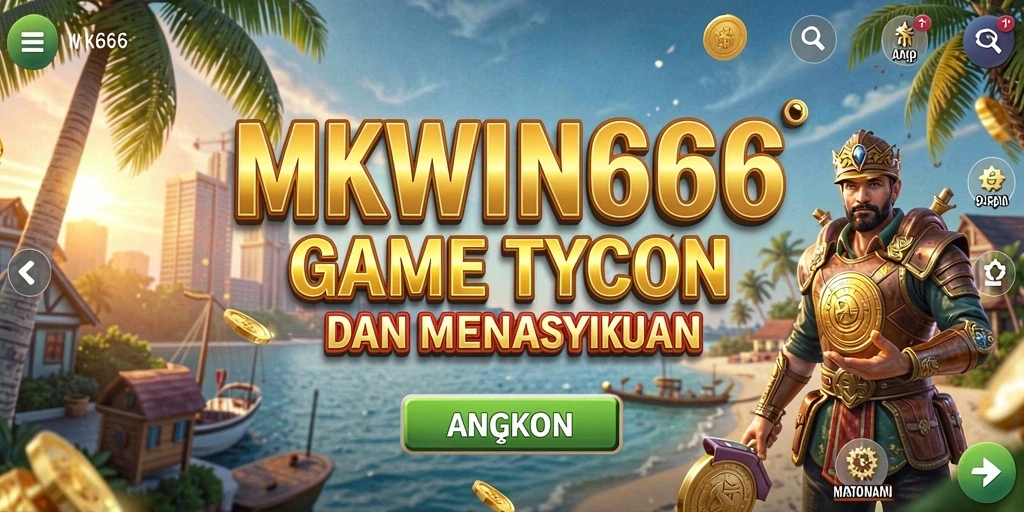 Tampilan gameplay <strong>MKWIN666</strong> dengan pengelolaan bisnis yang menarik.