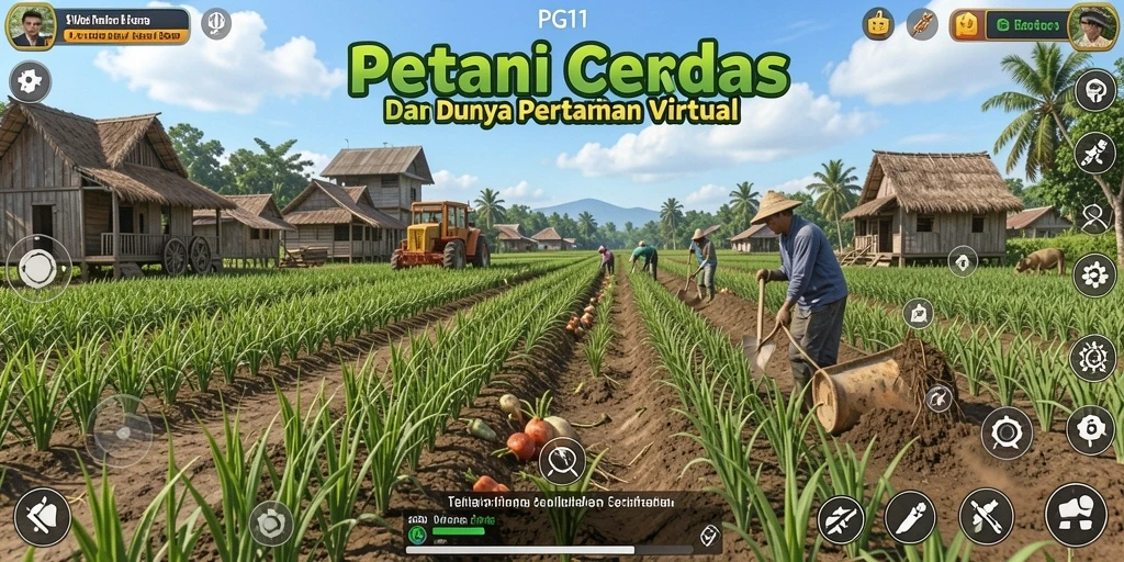 Screenshot gameplay PG11 yang menampilkan aktivitas bercocok tanam yang menarik.
