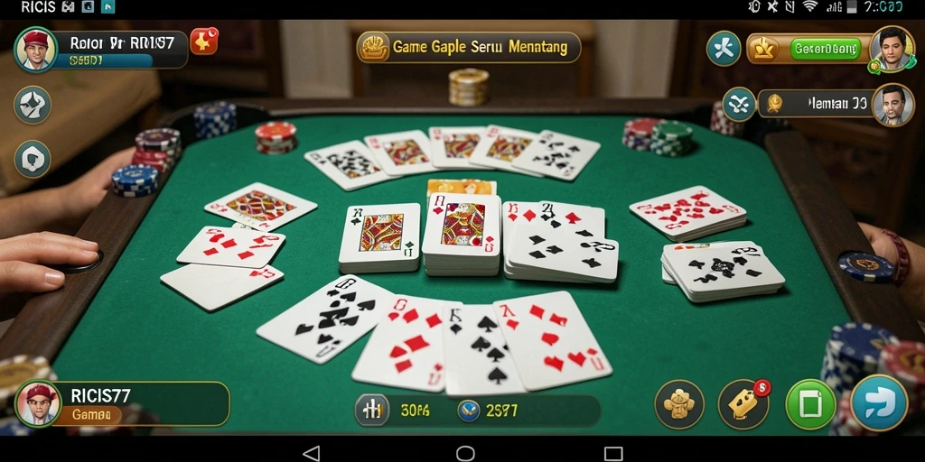 Tampilan menarik dari gameplay Gaple RICIS77.