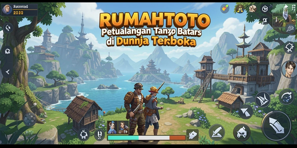 Screenshot RUMAHTOTO menampilkan keindahan dunia terbuka yang luas dan mengesankan.