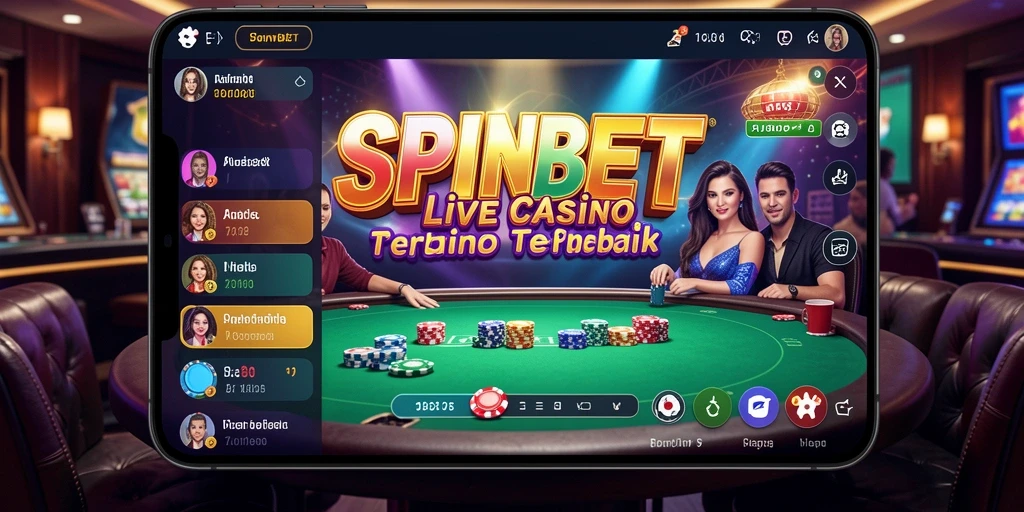 Gameplay Live Casino SPINBET yang seru dengan dealer langsung.