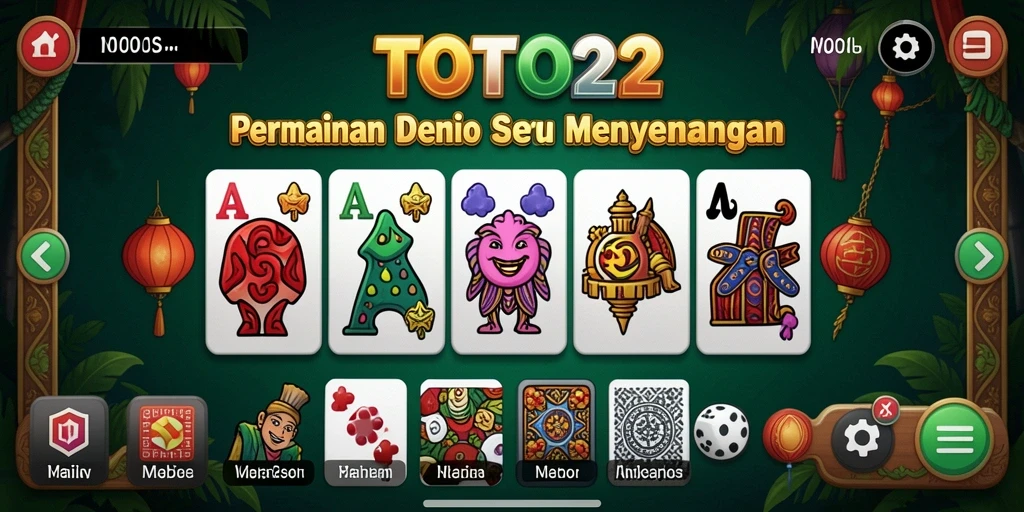 Screenshot gameplay TOTO22 yang menampilkan suasana permainan Domino yang menarik.
