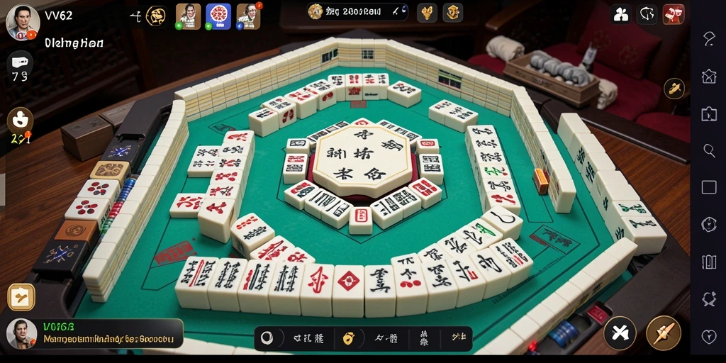 Tampilan menarik dari gameplay Mahjong di VV62.