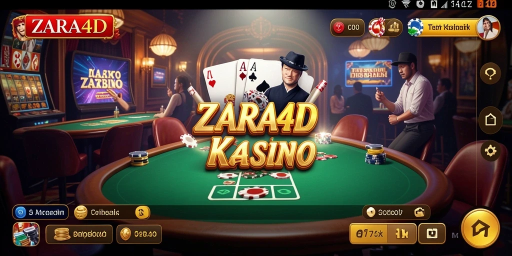 Tampilan permainan Kasino yang menegangkan dan seru di ZARA4D.