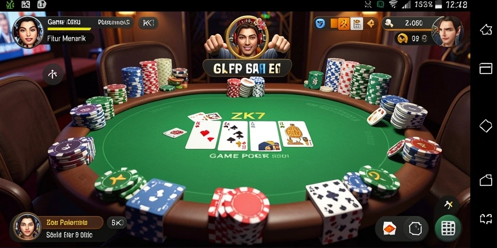 Tampilan gameplay poker yang menarik di ZK7.